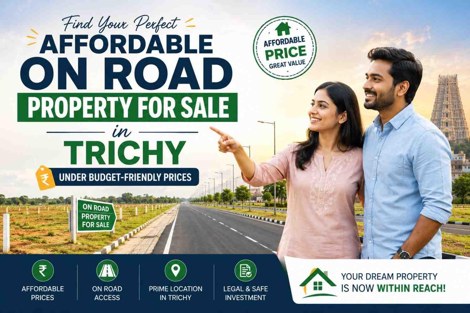 Affordable On Road Property for Sale in Trichy Under Budget-Friendly Prices