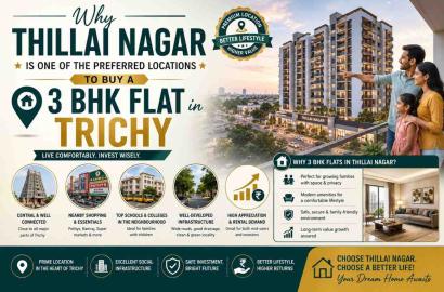 Why Thillai Nagar Is One of the Preferred Locations to Buy a 3 BHK Flat in Trichy