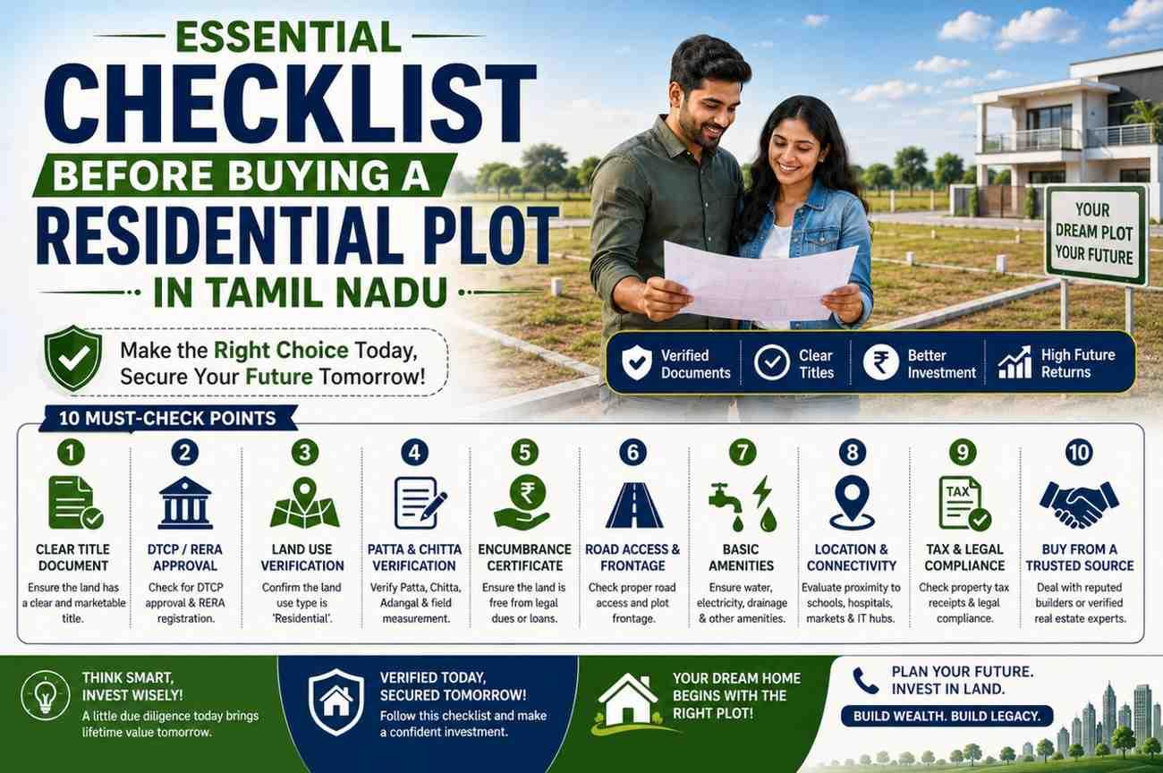 Essential Checklist Before Buying a Residential Plot in Tamil Nadu