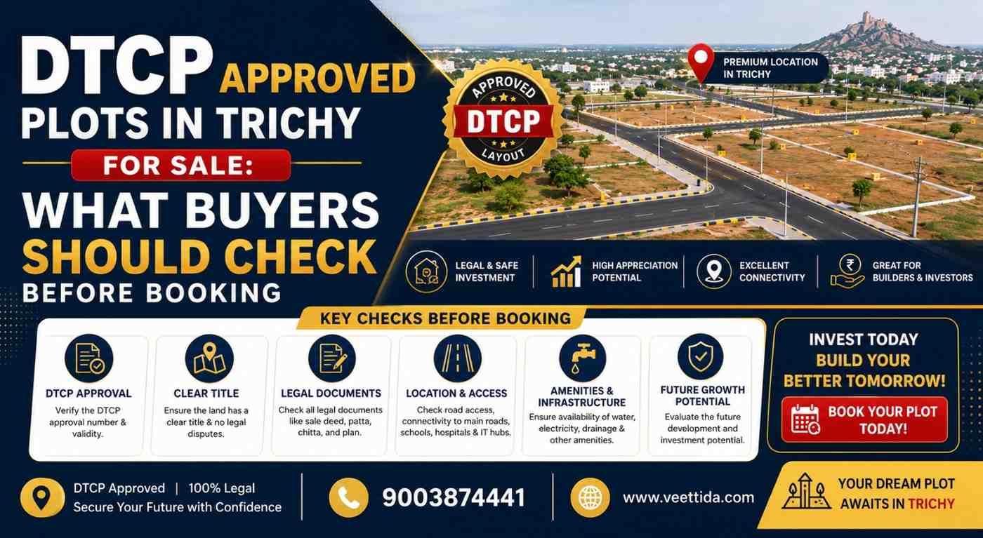 DTCP Approved Plots in Trichy for Sale: What Buyers Should Check Before Booking