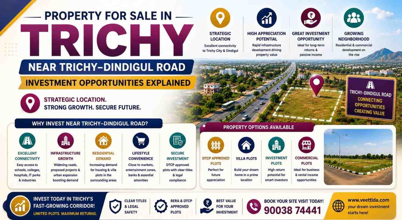 Property for Sale in Trichy Near Trichy-Dindigul Road: Investment Opportunities Explained